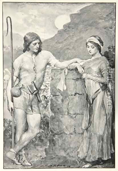 Olaf and Sigrid, from 'Hero Myths and Legends of the British Race' Oil Painting - John Henry Frederick Bacon