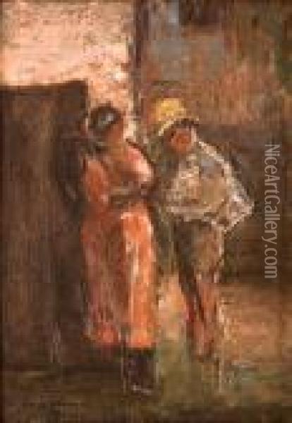 Money First! Oil Painting - Petrascu Gheorghe