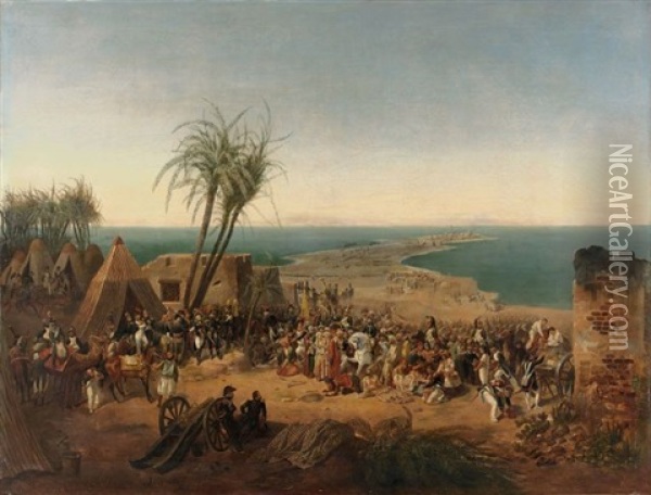 La Reddition Du Fort D'aboukir Oil Painting - Hippolyte Bellange