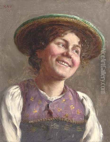 The merry maid Oil Painting - Emil Rau