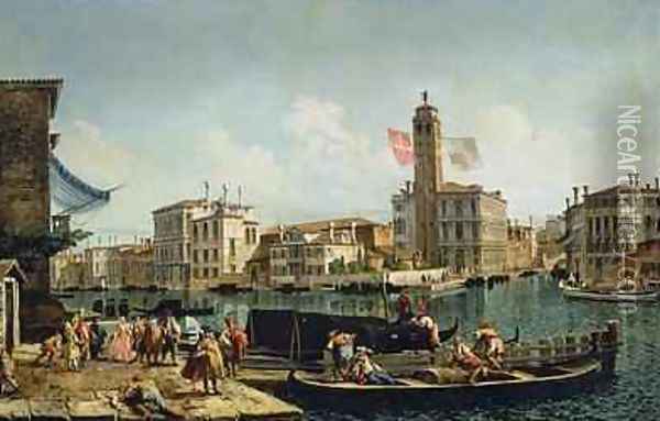 The Canal Grande and S Geremia Venice Oil Painting - Michele Marieschi