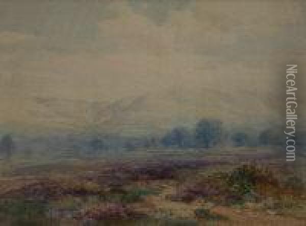 Triscombe Coombe, The Quantocks Oil Painting - Henry B. Wimbush