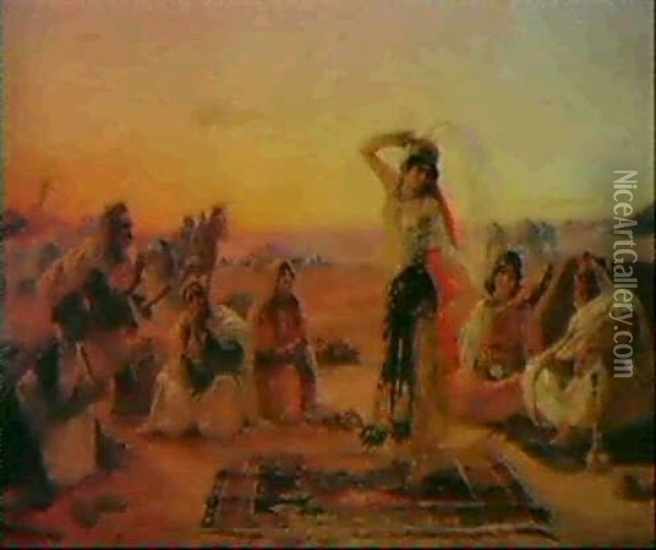 Danse Dans Le Desert Oil Painting - Otto Pilny