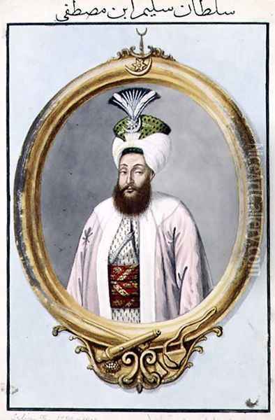 Selim III (1761-1808) Sultan 1789-1807, from A Series of Portraits of the Emperors of Turkey, 1808 Oil Painting - John Young