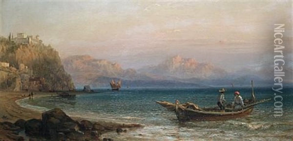 The Gulf Of Palermo, Italy Oil Painting - George Edwards Hering