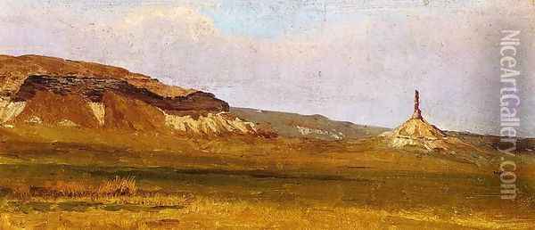 Chimney Rock Oil Painting - Albert Bierstadt