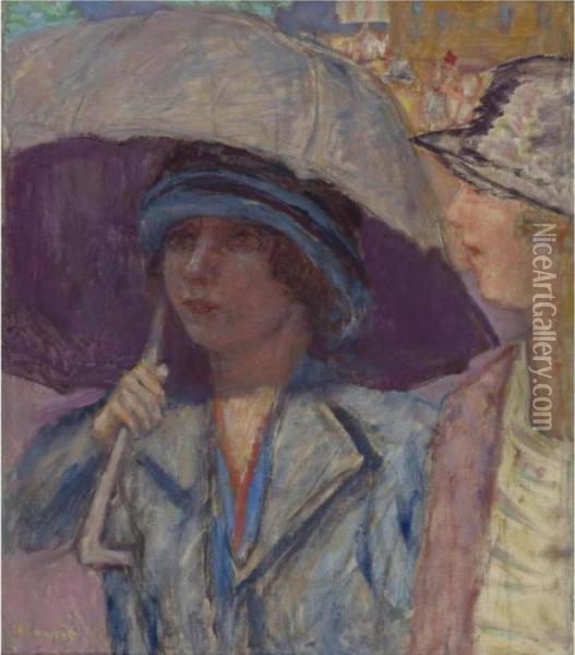 La Femme A L'ombrelle Oil Painting - Pierre Bonnard