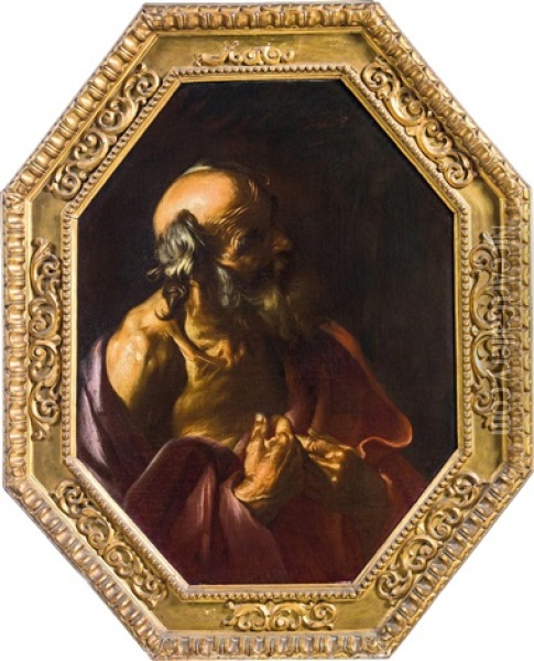 An Apostle Oil Painting - Giovanni Battista Beinaschi