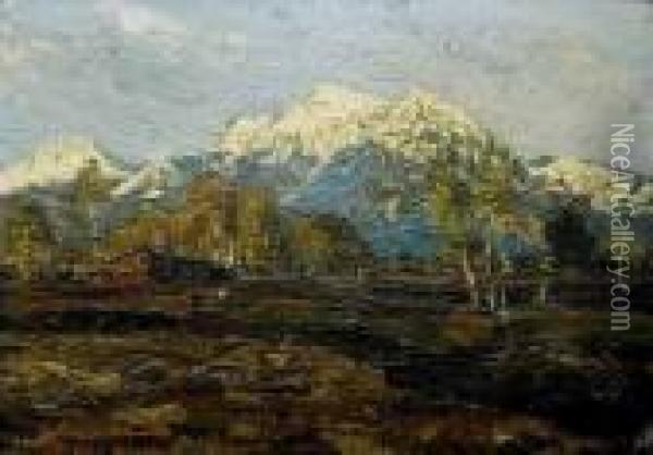 Les Montagnes Oil Painting - Aleksander Vladimirovich Makovskii