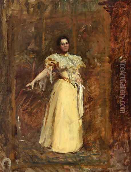 Study for The Portrait of Miss Emily Sartain Oil Painting - Thomas Cowperthwait Eakins