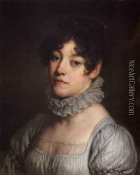 Jeune Femme Oil Painting - Jean Baptiste Greuze