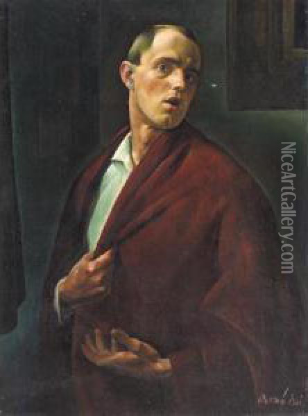 Self-portrait Oil Painting - Karoly Patko