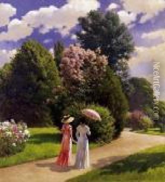 In The Park Oil Painting - Paul Von Szinyei-Merse