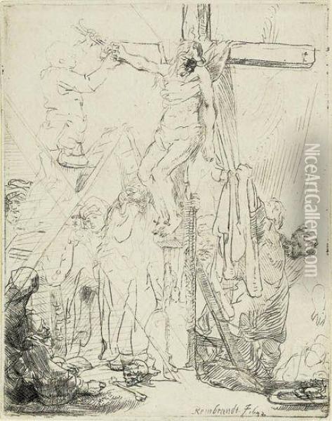 The Descent From The Cross: A Sketch Oil Painting - Rembrandt Van Rijn