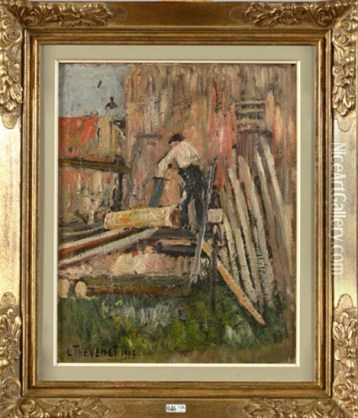 La Scierie Oil Painting - Louis Thevenet