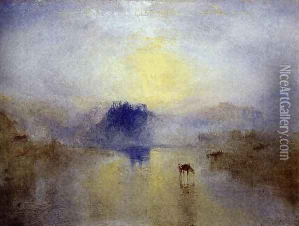 Norham Castle, Sunrise 1845 Oil Painting - Joseph Mallord William Turner
