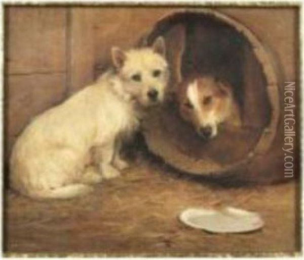 Kennel Companions Oil Painting - Samuel Fulton