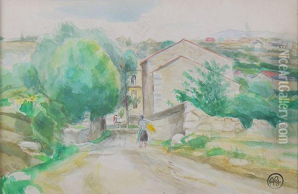 Rue De Village Oil Painting - Armand Guery