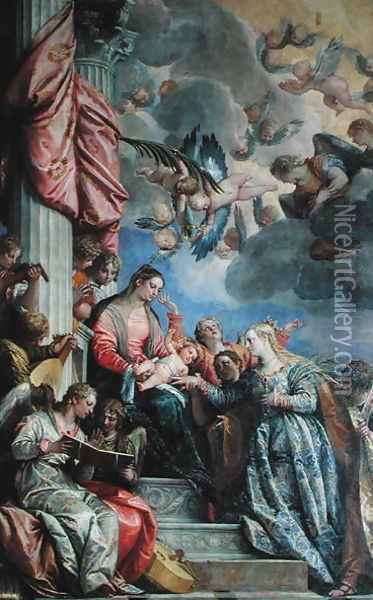 The Mystic Marriage of St. Catherine 2 Oil Painting - Paolo Veronese (Caliari)
