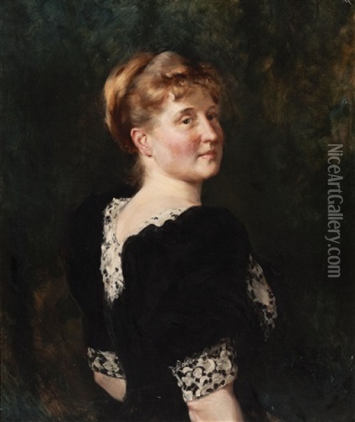 Portrait Of A Woman Oil Painting - Julian Russel Story
