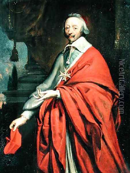 Portrait of Cardinal de Richelieu (1585-1642) Oil Painting - Philippe de Champaigne