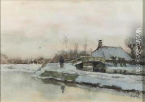Winter Oil Painting - Nicolaas Bastert