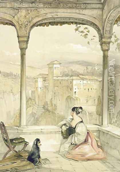 Granada Alhambra Oil Painting - John Frederick Lewis