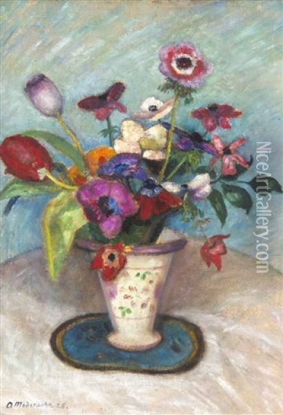 Blumenstrauss Oil Painting - Otto Modersohn