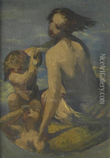 Scena Mitologica Oil Painting - Annibale Gatti