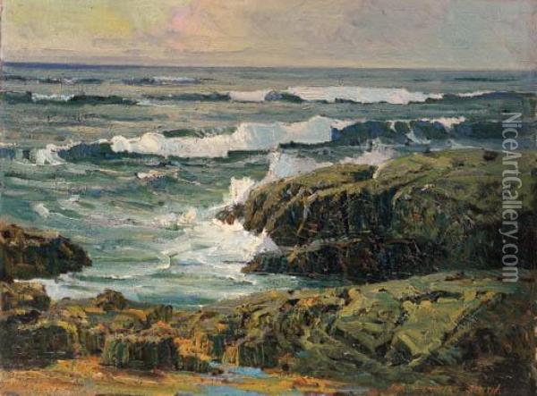 Crashing Surf Oil Painting - Jack Wilkinson Smith
