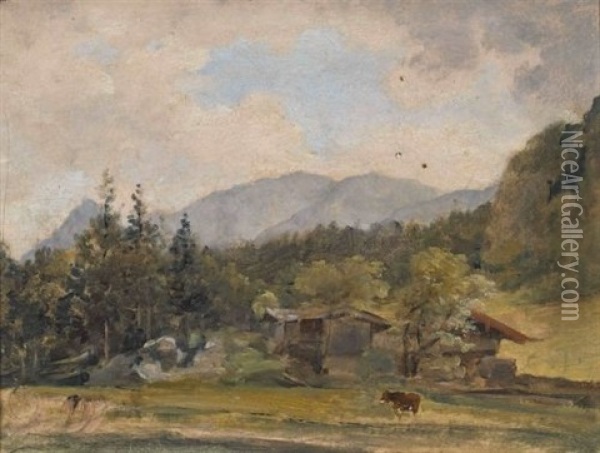 Pinzgauer Landschaft Oil Painting - Georg Maximilian Johann Von Dillis