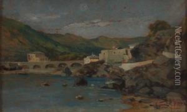 Fiume Della Riviera Di Levante Oil Painting - Antonio Varni