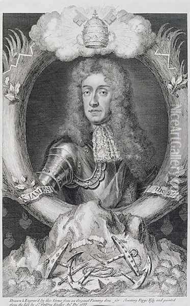 Portrait of James VII of Scotland II of England 1633-1701 Oil Painting - Sir Godfrey Kneller
