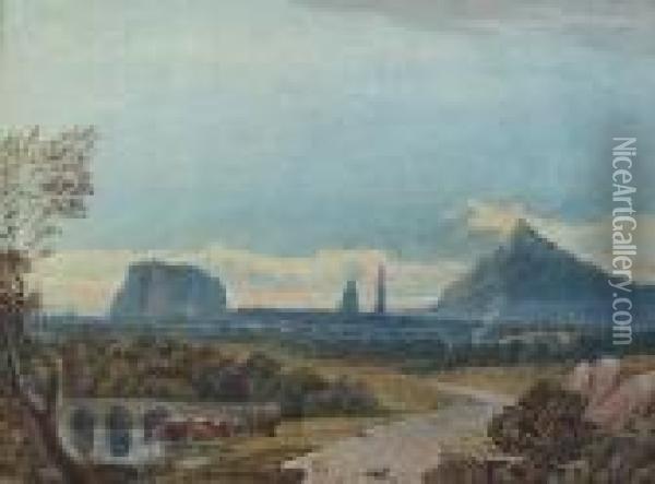 Looking Towards Edinburgh Oil Painting - William Havell