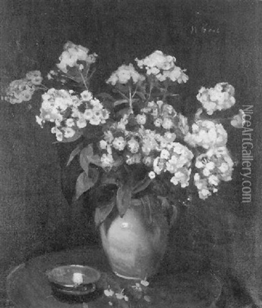 Bouquet Sur Un Gueridon Oil Painting - William Crampton Gore