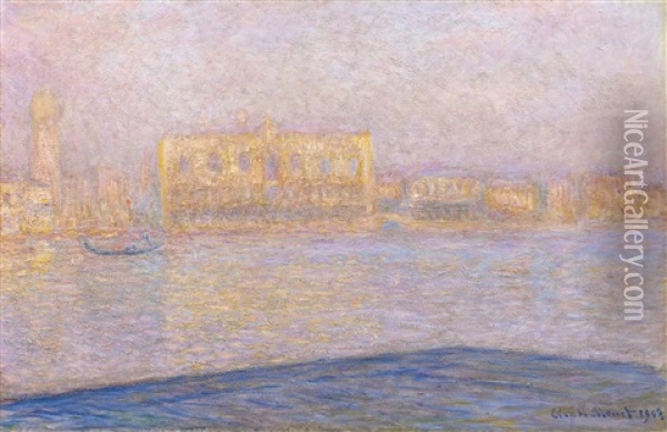 Le Palais Ducal Vu De Saint-georges Majeur Oil Painting - Claude Monet