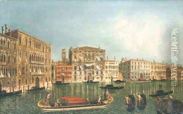 The Grand Canal, Venice, with Palazzo Foscari and Palazzo Balbi Oil Painting - Michele Marieschi