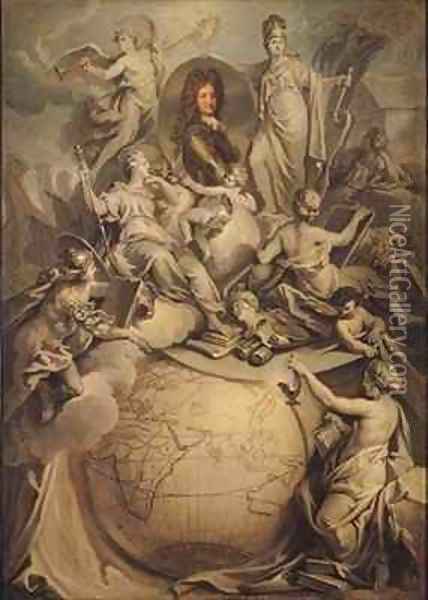 Allegory of Philippe II 1674-1723 Duke of Orleans Oil Painting - Antoine Dieu