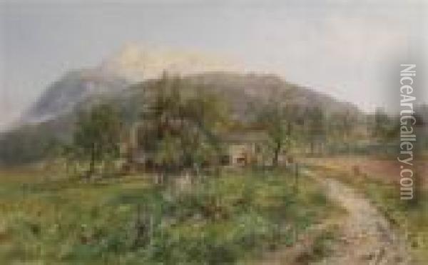 View Of Dobratsch Oil Painting - Emil Barbarini