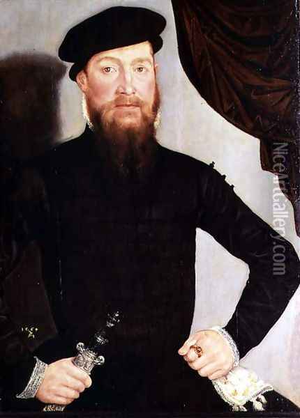 Portrait of a man 1564 Oil Painting - Lucas The Younger Cranach