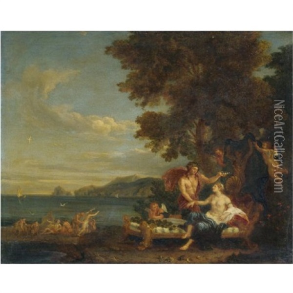Bacchus And Ariadne Oil Painting - Filippo Lauri