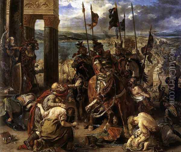 The Entry of the Crusaders into Constantinople 1840 Oil Painting - Eugene Delacroix