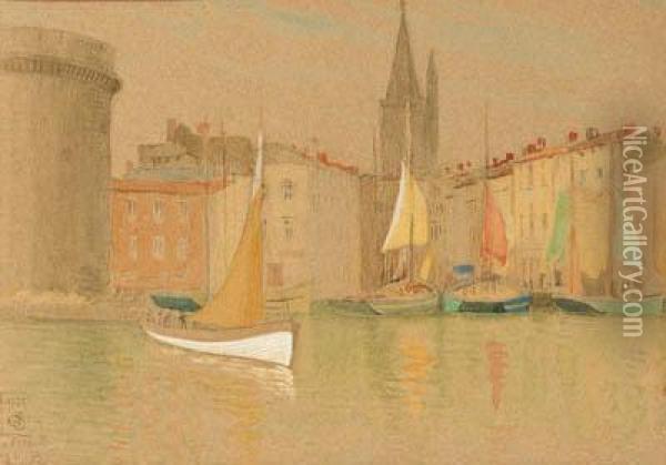 The Harbour Of La Rochelle Oil Painting - Joseph Edward Southall