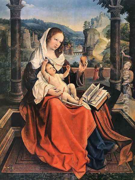 Virgin and Child c. 1515 Oil Painting - Bernaert van Orley