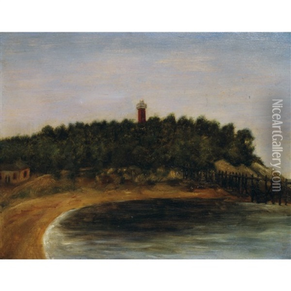 Paysage Au Phare Oil Painting - Henri Rousseau