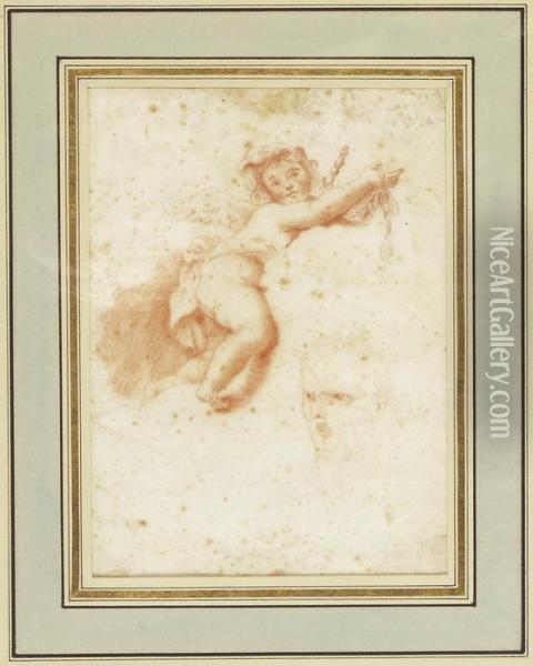 Putto Mit Girlande Oil Painting - Giuseppe Appiani