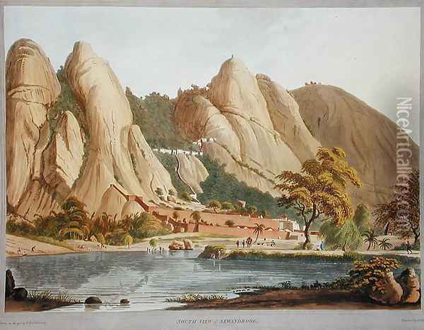 South view of Sewandroog Oil Painting - Robert H.Colebrooke