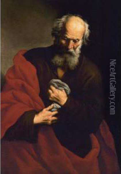 The Penitent Saint Peter Oil Painting - Francesco Fracanzano