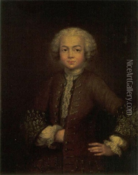 Portrait D'un Jeune Prince Oil Painting - Marianne Loir