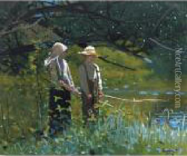 Fishing Oil Painting - Winslow Homer